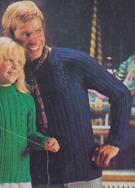 Family Sweater with Turtle Neckband
