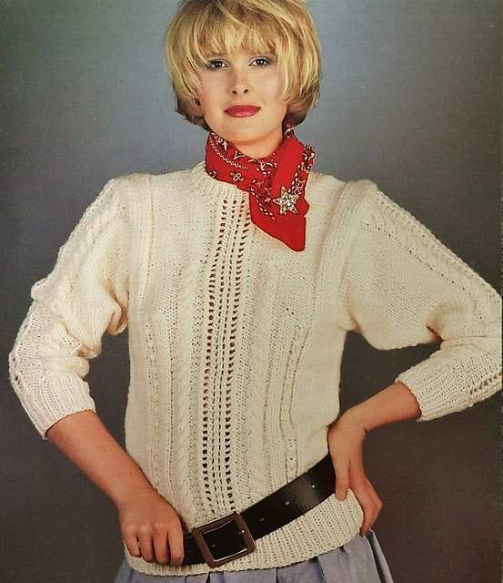 Ladies Cabled Sweater