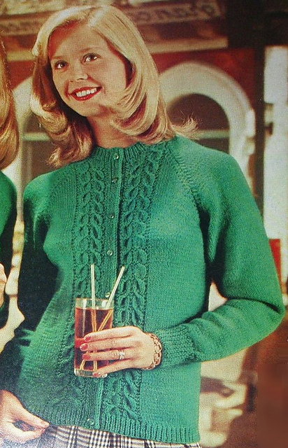 Lady's Cardigan with High Neck