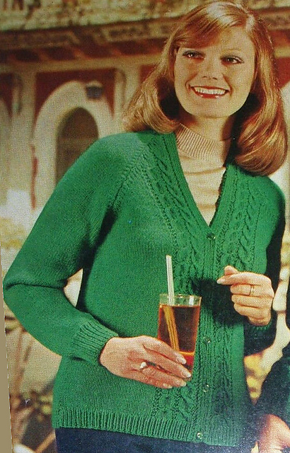 Lady's Cardigan with V Neck