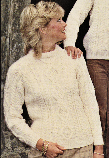 Crew Neck Aran Sweater