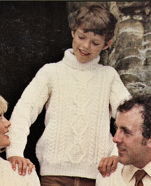 Polo Neck Aran Sweater