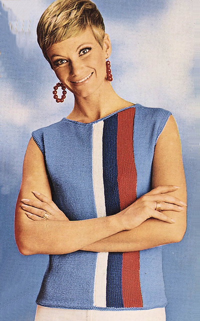 4 Ply Lady's Sweater with Contrast