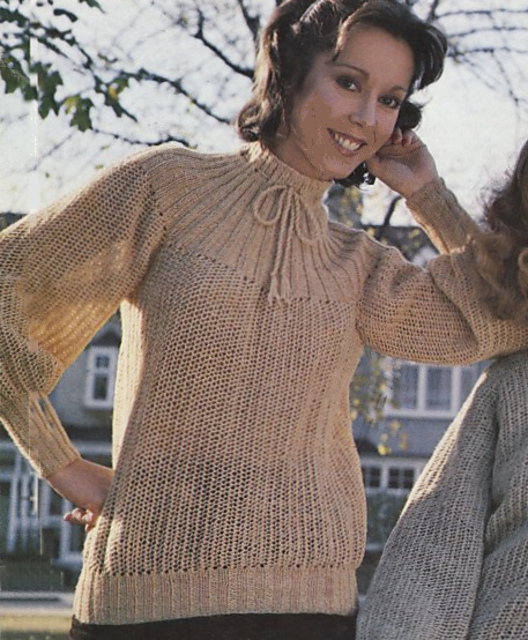 Ribbed Yoke Sweater