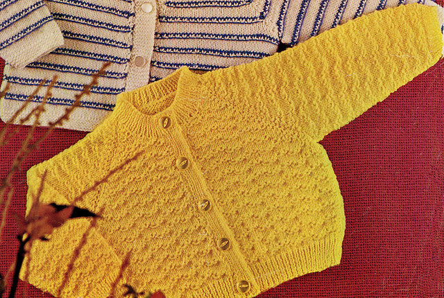 High Neck Cardigan in Pattern