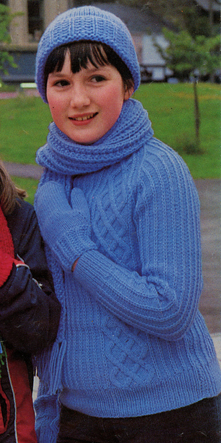 Blue Set: Hat, Scarf and Mitts