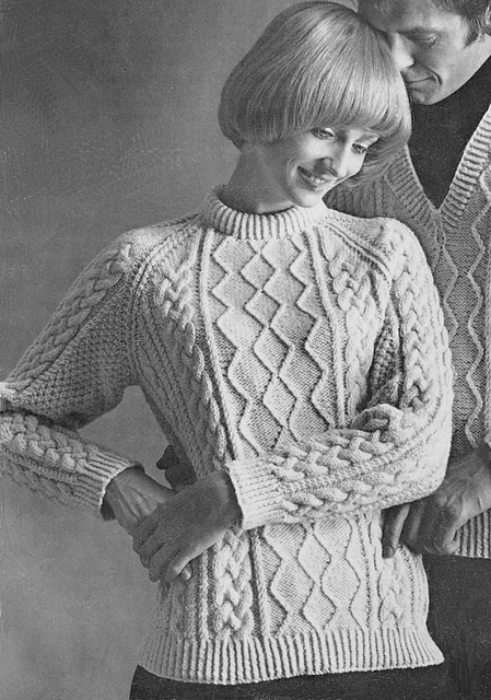Crew Neck Aran Sweater
