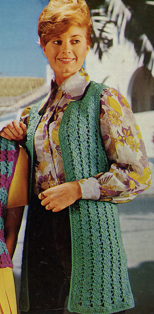 Green Crochet Cardigan