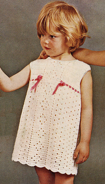 Crochet Dress with Front Panel