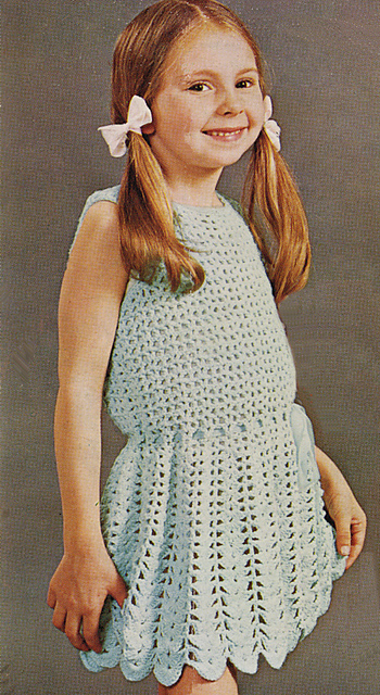 Crochet Dress with Scalloped Edge