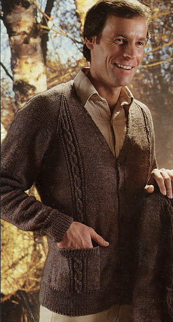Double Knitting V Neck Cardigan