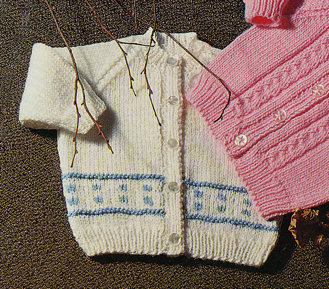 White and Blue Cardigan
