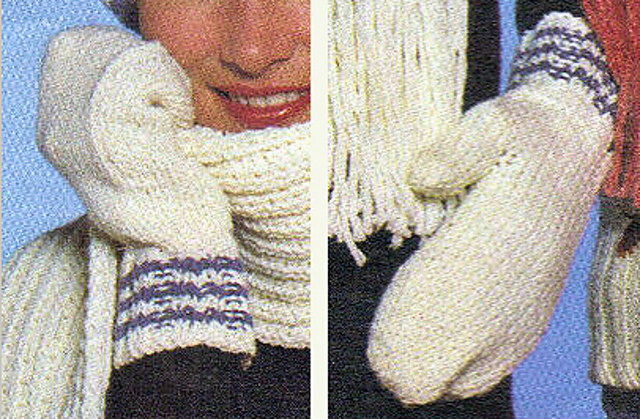Striped Set: Mitts