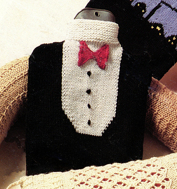 Shirt and Bow Tie Hot Water Bottle Cover