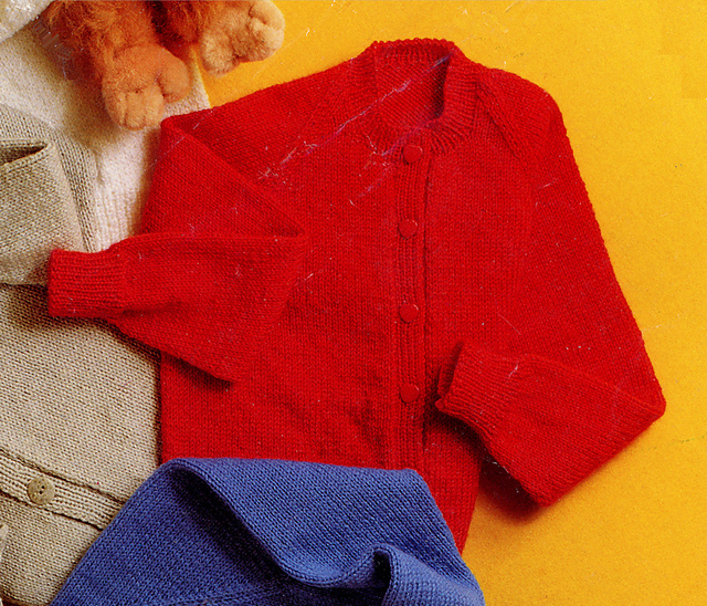 Double Knitting Crew Neck Cardigan