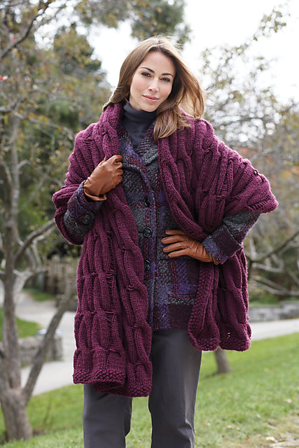Cable and Drop Stitch Wrap