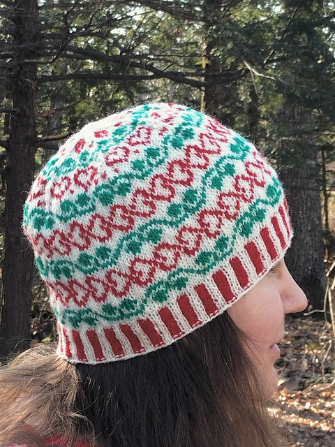 Hearts and Holly Hat