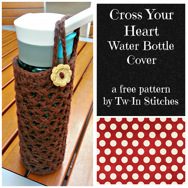 Cross Your Heart Water Bottle Cover