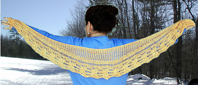 Frost Flowers Shawlette