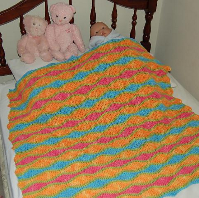 Rolling Waves Afghan