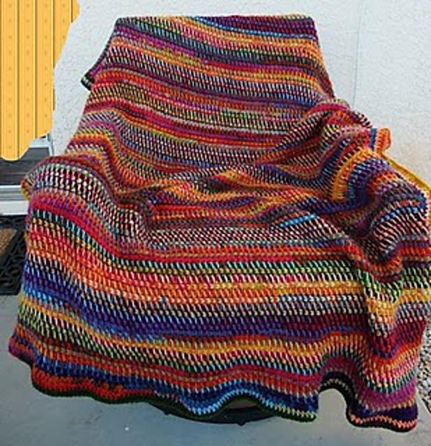 Rainbow Fuzz Afghan