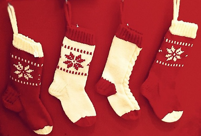 Fair Isle Snowflake Christmas Stocking