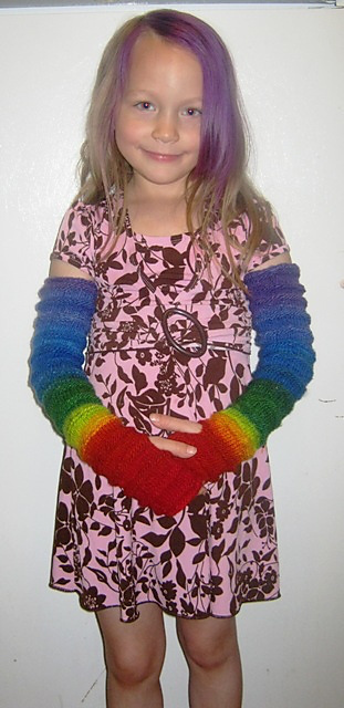 Rainbow Brite Mitts