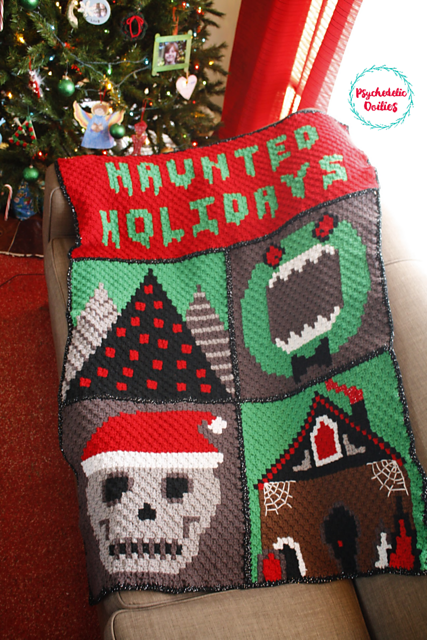Haunted Holidays Christmas Lapghan CAL