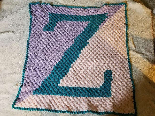 "Z" Initial Baby Blanket
