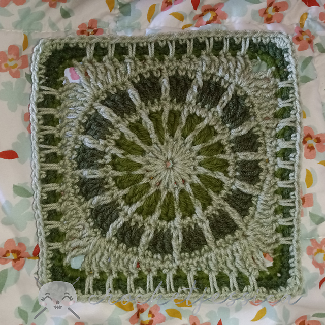 Amaranthine 9 Inch Crochet Block