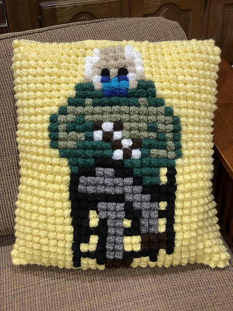 Bernie’s Mittens Graph Pillow