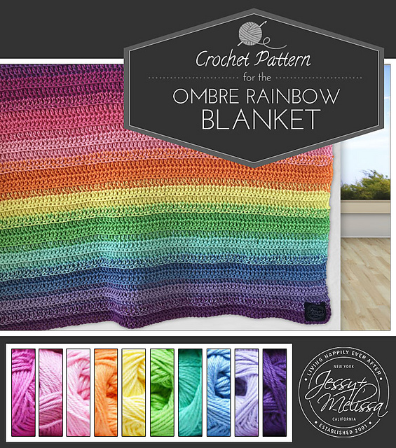 Ombre Rainbow Blanket