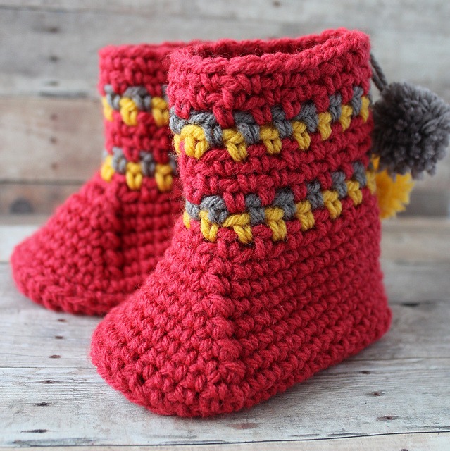 Pom Pom Slipper Boots
