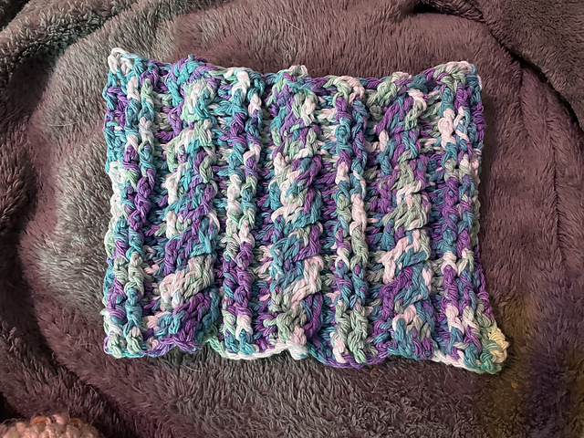Textured Cables Dishcloth