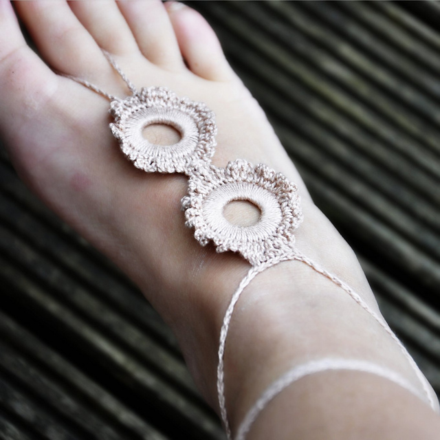 Ruffled Circles Barefoot Sandals