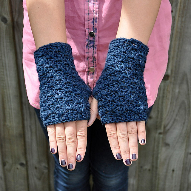Chunky Merino and Cashmere Fingerless Mittens