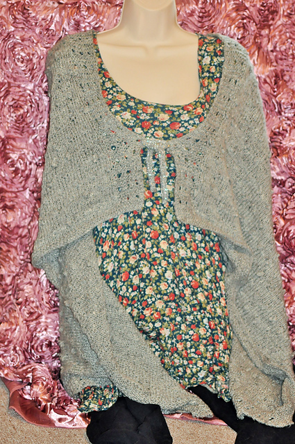 bobble and eyelet shawl
