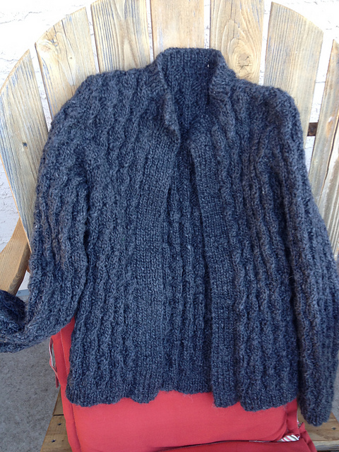 Texture Shawl Collar Jacket