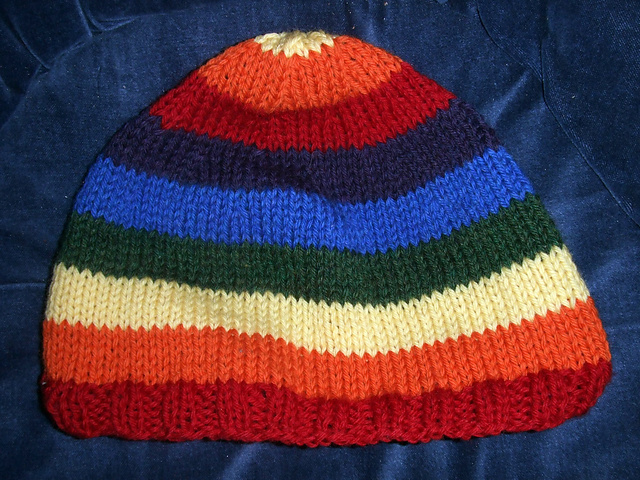 How To Knit a Hat With Straight Needles size 10