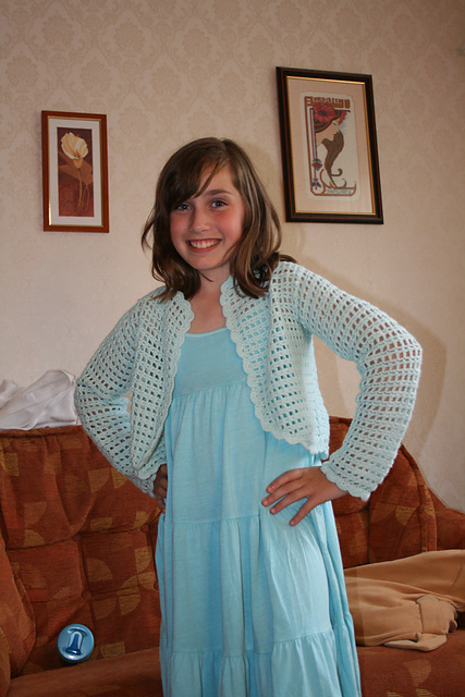 Girl's Lace Bolero Cardigan