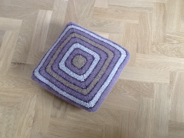 Color Block Felted Pillows