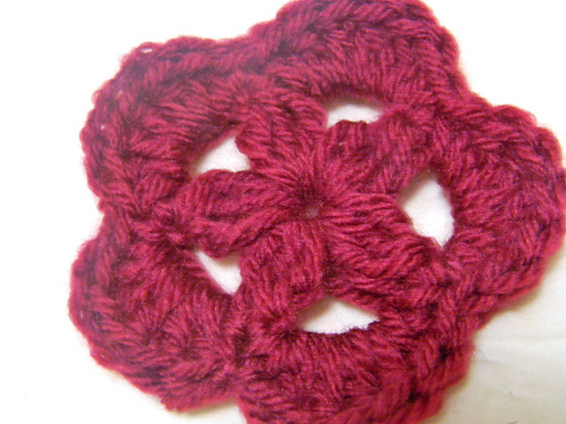 Five Petal Puff Stitch Flower
