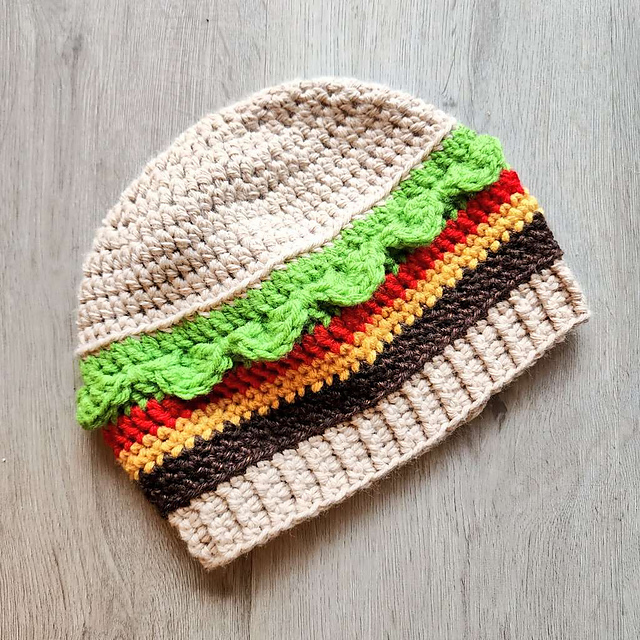 Cheeseburger Beanie Hat