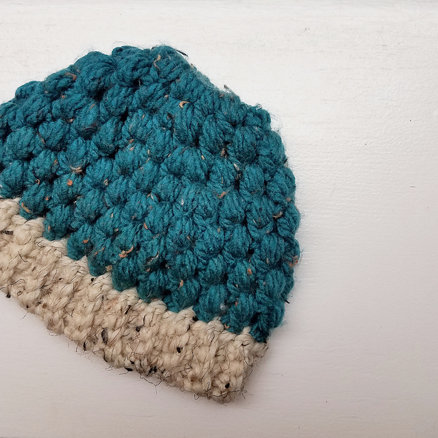 Kids Puff Stitch Ponytail Hat