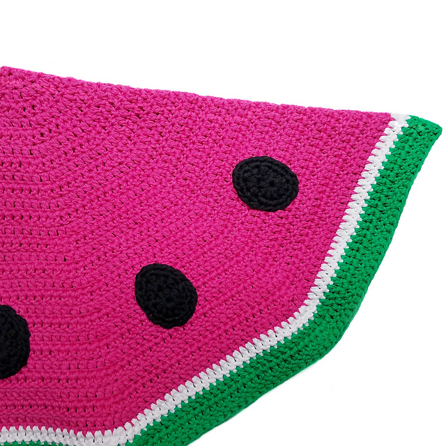 Watermelon Half Circle Rug