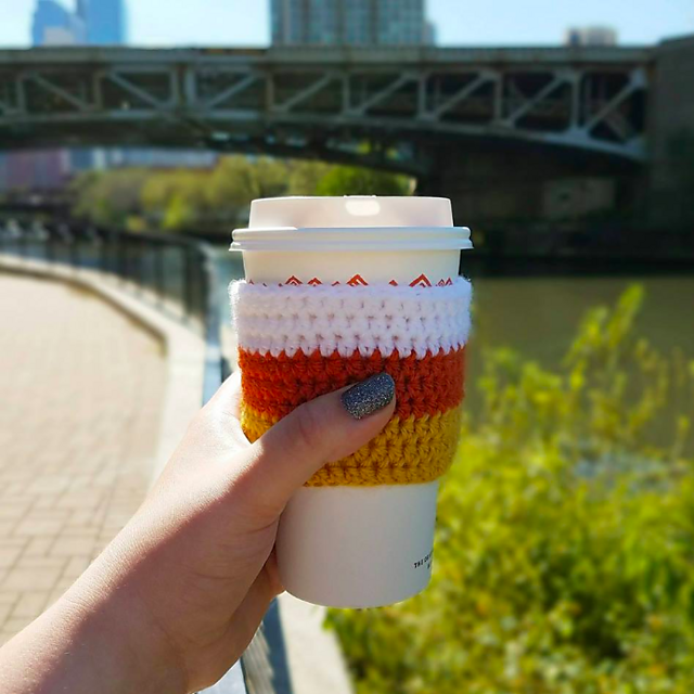 Candy Corn Cup Cozy