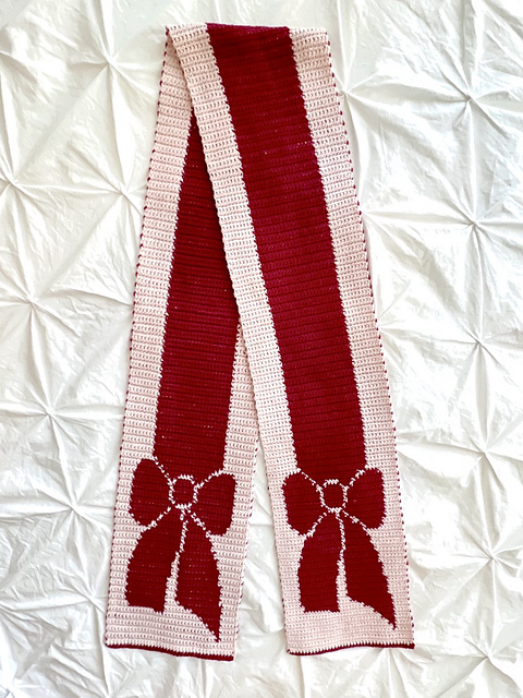 Crochet Bow Scarf
