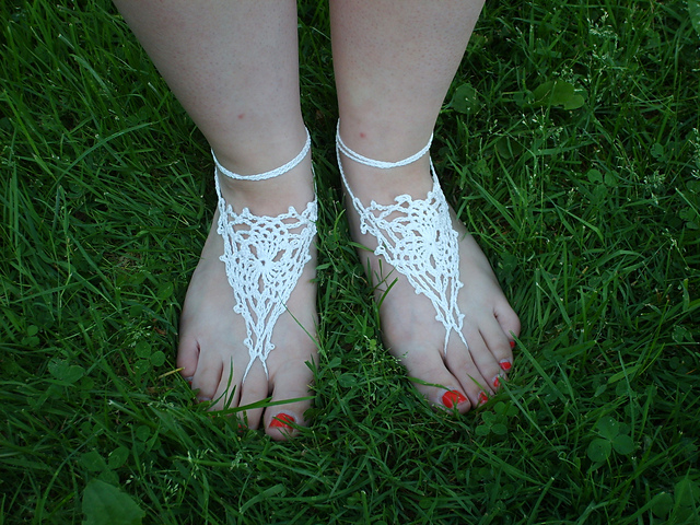 Crocheted Barefoot Sandals