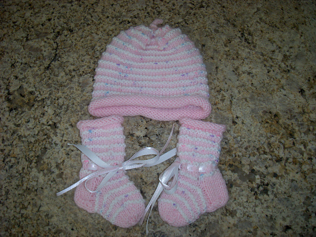 Garter Ridged Baby Set