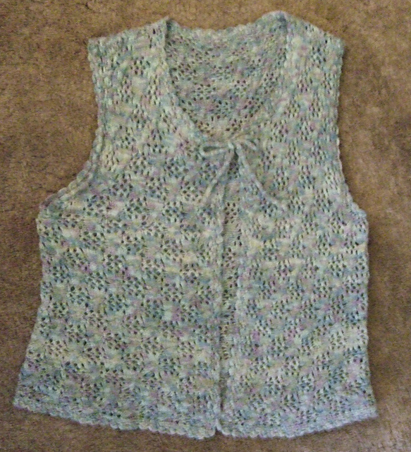 Panda Silk DK Cabled Textured Vest